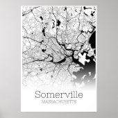 Somerville Map - Massachusetts - City Map Poster (Voorkant)