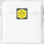 Somerville moeders Logo Sticker zwarte achtergrond (Tas)