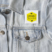 Somerville Moms Logo White Vierkante Button 5,1 Cm (In situ)