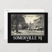 Somerville NJ, Main Street Uitzicht,  Briefkaart (Voorkant / Achterkant)