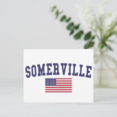 Somerville US Flag Briefkaart (Staand voorkant)