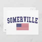 Somerville US Flag Briefkaart (Voorkant / Achterkant)