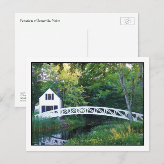 Somesville Footbridge Briefkaart (Voorkant / Achterkant)