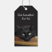 Somethin voor Ya Black Cat Gift Labels Cadeaulabel (Voorkant)