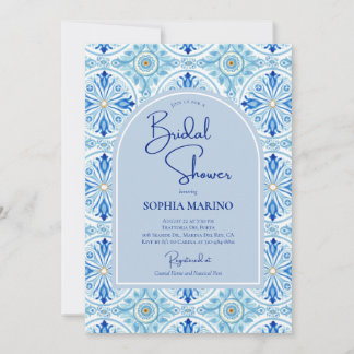 Something Blue Amalfi Coastal Bridal Shower Kaart
