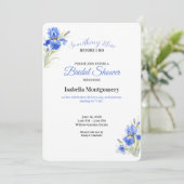 Something Blue Before Do Bruidsfeest Uitnodigingen (Staand voorkant)