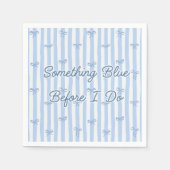 "Something Blue Before I Do" Blauwe Strik Servet (Voorkant)