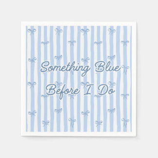 "Something Blue Before I Do" Blauwe Strik Servet