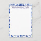 Something Blue Before I Do Bloemig Bruidsfeestje Informatiekaartje (Achterkant)
