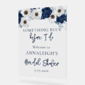 Something Blue Before I Do Bloemige Bruidsbeurzen Acryl Bord (Hoek)