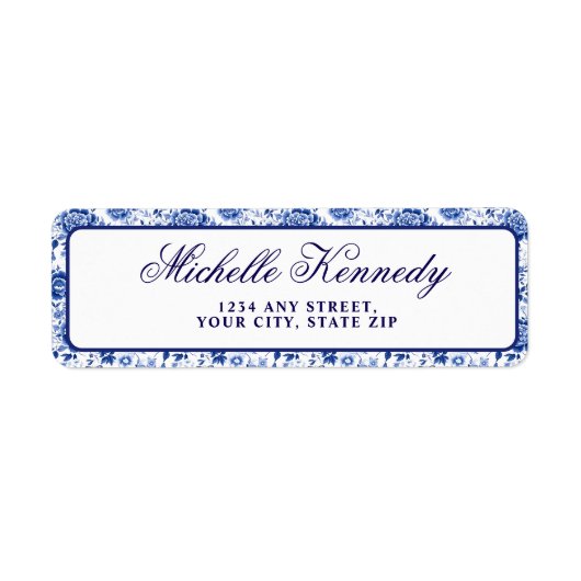 Something Blue Before I Do Bloemige Bruidsbruiloft Etiket (Voorkant)