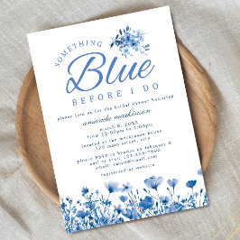 Something Blue Before I Do Bloemige Bruidsdouche Kaart