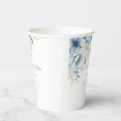 Something blue before i do bloemige Bruidsdouche Papieren Bekers (Rechts)