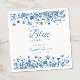 Something Blue Before I Do Bloemige Bruidsdouche Servet