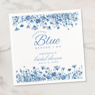 Something Blue Before I Do Bloemige Bruidsdouche Servet