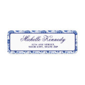 Something Blue Before I Do Bloemige Bruidsfeest Etiket (Voorkant)