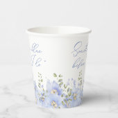 Something Blue Before I Do Bloemige Bruidsfeest Papieren Bekers (Links)