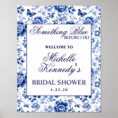 Something Blue Before I Do Bloemige Bruidsfeest Poster (Voorkant)