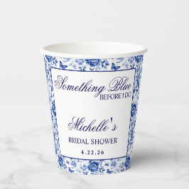 Something Blue Before I Do Bloemige Bruidsmeisjes  Papieren Bekers