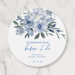 Something Blue Before I Do Bloemige Bruiloftsborre Bedankjes Labels