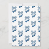 Something Blue Before I Do Blue Bow Bridal Shower Kaart (Achterkant)