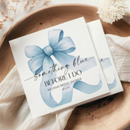 Something Blue Before I Do Blue Bow Bruidsdiner Servet