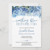 Something Blue Before I Do Blue Hydrangea Bridal Kaart (Voorkant)