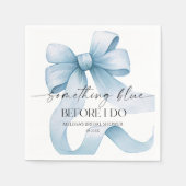 Something Blue Before I Do Blue Strik Bridal Showe Servet (Voorkant)