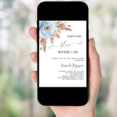 Something blue before I do boho Bridal Shower Kaart