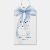 Something Blue before I Do Bow Bridal Shower Cadeaulabel (Voorkant)