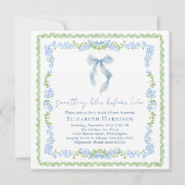 Something Blue Before I Do Bow Bridal Shower Kaart (Voorkant)