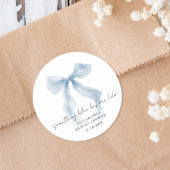Something Blue Before I Do Bow Bridal Shower Ronde Sticker