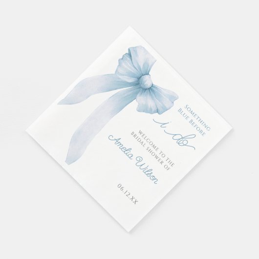 Something Blue Before I Do Bow Bridal Shower Servet (Hoek)