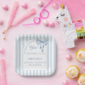 Something Blue Before I Do Bow  Papieren Bordje (Feest)