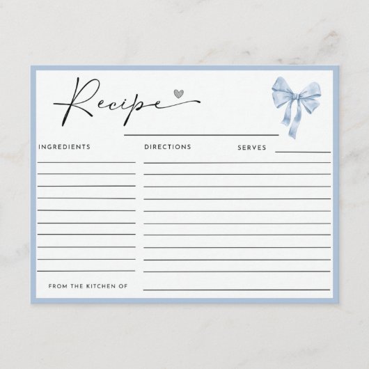 Something Blue Before I Do Bow  Request Informatiekaartje (Voorkant)