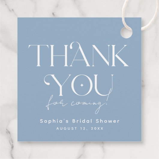 Something Blue Before I Do Bridal Shower Bedankjes Labels (Achterkant)