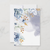 Something Blue Before I Do Bridal Shower Floral Bedankkaart (Achterkant)