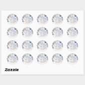 Something Blue Before I Do Bridal Shower Floral Ronde Sticker (Vel)