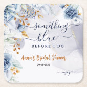Something Blue Before I Do Bridal Shower Party Kartonnen Onderzetters (Voorkant)