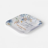 Something Blue Before I Do Bridal Shower Party Papieren Bordje (Gebogen)