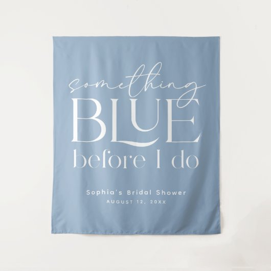 Something Blue Before I Do Bridal Shower Wandkleed (Voorkant)