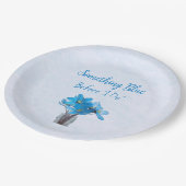 Something Blue Before I Do Bruidsbruiloft Papieren Bordje (Gekanteld)