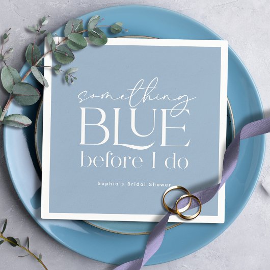 Something Blue Before I Do Bruidsdouche Servet