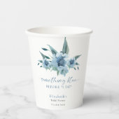 Something Blue Before I Do Bruidsfeest Bloemen Papieren Bekers (Voorkant)