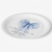 Something Blue Before I Do Bruidsfeest Borrel Papieren Bordje (Gekanteld)