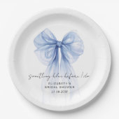 Something Blue Before I Do Bruidsfeest Borrel Papieren Bordje (Voorkant)