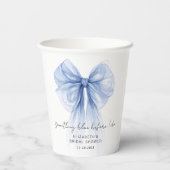 Something Blue Before I Do Bruidsfeest Papieren Bekers (Achterkant)