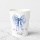 Something Blue Before I Do Bruidsfeest Papieren Bekers (Voorkant)