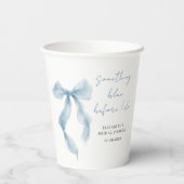 Something Blue Before I Do Bruidsfeest Papieren Bekers (Achterkant)