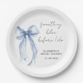 Something Blue Before I Do Bruidsfeest Papieren Bordje (Voorkant)